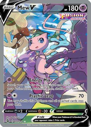 Mew V (Alternate Full Art) 251/264 - SWSH08 Fusion Strike Holofoil - Single Cards