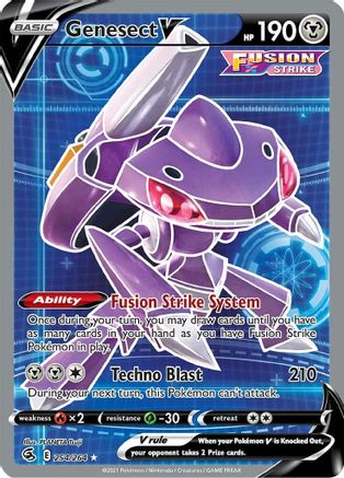 Genesect V (Full Art) 254/264 - SWSH08 Fusion Strike Holofoil - Single Cards