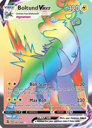 Boltund VMAX (Secret) 267/264 - SWSH08 Fusion Strike Holofoil - Single Cards