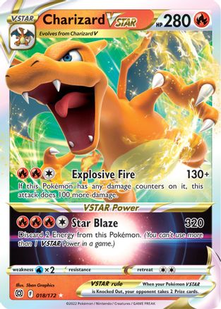 Charizard VSTAR 18/172 - Pokemon Brilliant Stars Holofoil - Single Cards