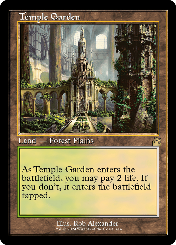 Temple Garden (Retro Frame) (RVR-414) - Ravnica Remastered - Magic The Gathering - Single Cards
