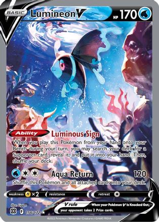 Lumineon V 156/172 - Pokemon Brilliant Stars Holofoil - Single Cards