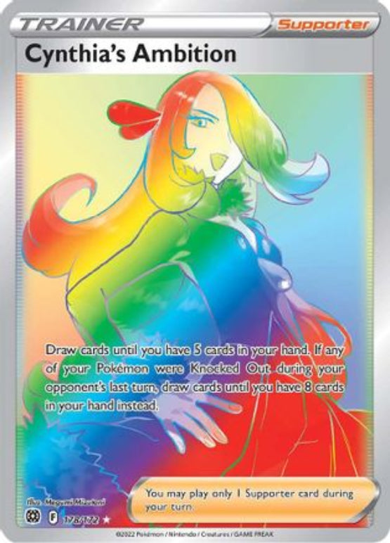 Cynthia's Ambition (Secret) 178/172 - SWSH09 Brilliant Stars Holofoil - Single Cards