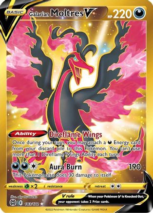 Galarian Moltres V 183/172 - Pokemon Brilliant Stars Holofoil - Single Cards