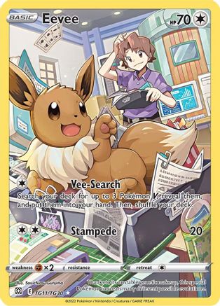 Eevee TG11/30 - SWSH09 Brilliant Stars Trainer Gallery Holofoil - Single Cards