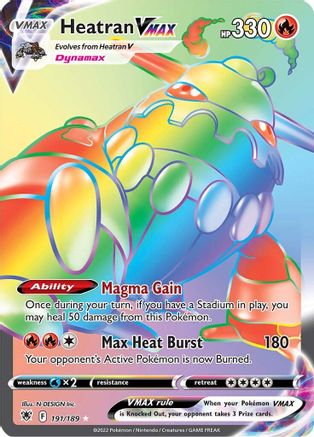 Heatran VMAX 191/189 - Pokemon Astral Radiance Holofoil - Single Cards