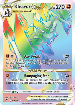 Kleavor VSTAR 196/189 - Pokemon Astral Radiance Holofoil - Single Cards