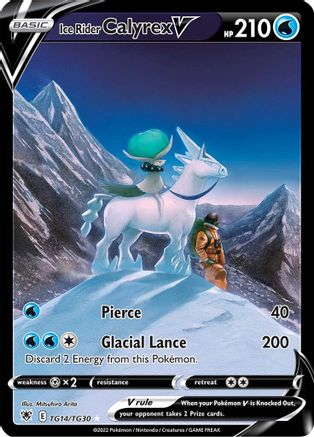Ice Rider Calyrex V TG14/30 - Pokemon Astral Radiance Trainer Gallery Holofoil - Single Cards