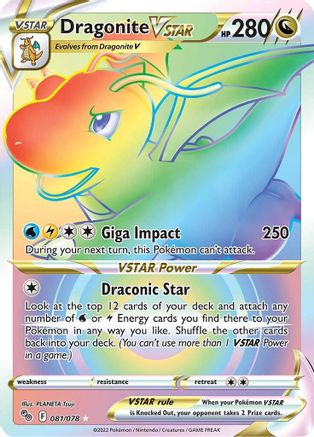 Dragonite VSTAR (Secret) 81/78 - Pokemon GO Holofoil - Single Cards