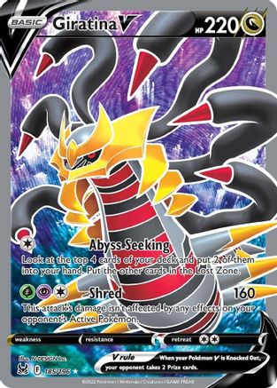 Giratina V 185/196 - Pokemon Lost Origin Holofoil - Single Cards