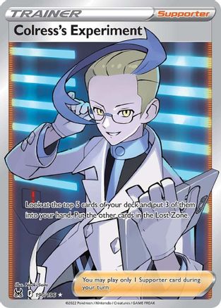 Colress's Experiment (Full Art) 190/196 - SWSH11 Lost Origin Holofoil - Single Cards