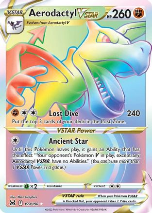 Aerodactyl VSTAR 199/196 - Pokemon Lost Origin Holofoil - Single Cards