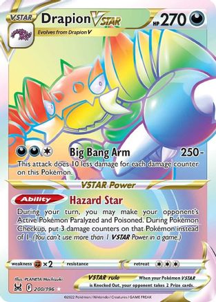 Drapion VSTAR 200/196 - Pokemon Lost Origin Holofoil - Single Cards