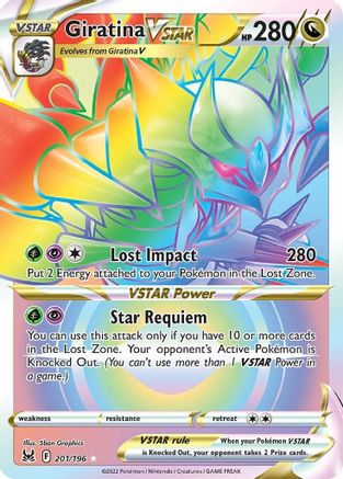 Giratina VSTAR 201/196 - Pokemon Lost Origin Holofoil - Single Cards