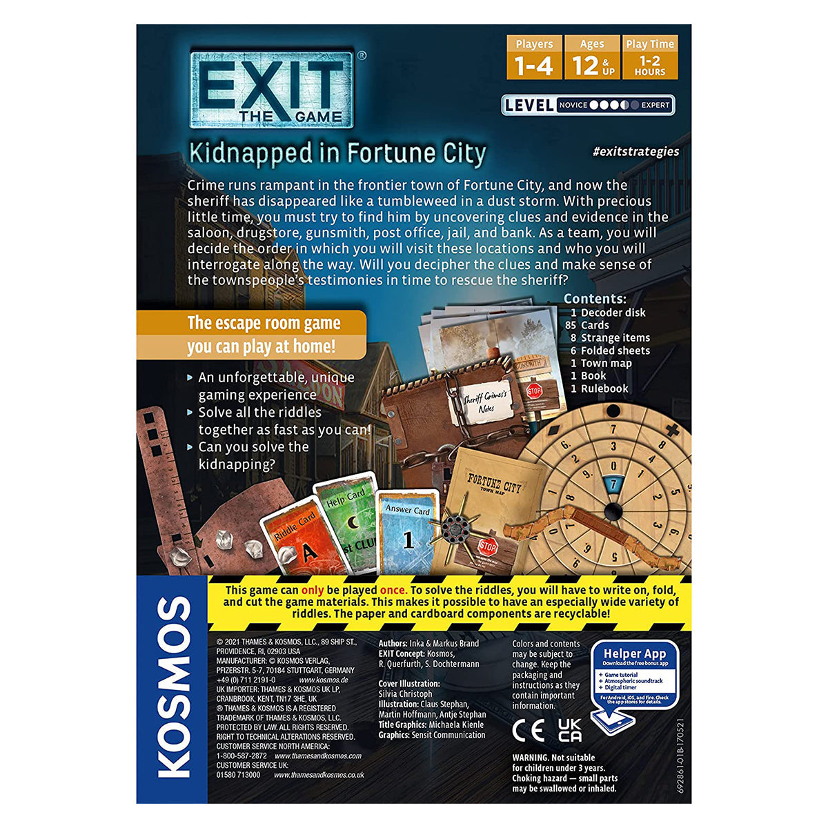 Exit the Game The Dastardly Kidnapping in Fortune City - Board Games - 2
