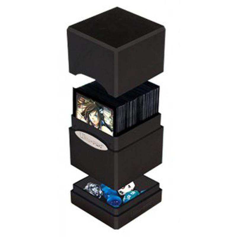 ULTRA PRO - Satin Tower - Black Deck Box Card Storage - Deck Boxes - 2