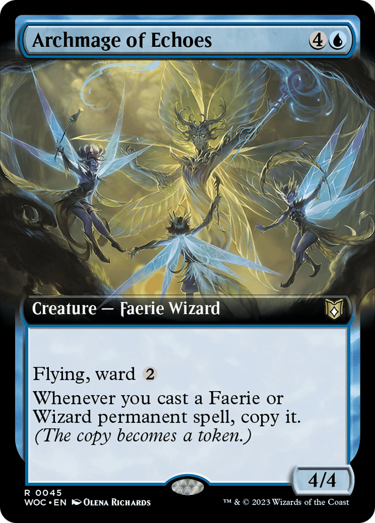 Archmage of Echoes (Extended Art) (WOC-045) - Wilds of Eldraine Commander: (Extended Art) - Magic The Gathering - Single Cards