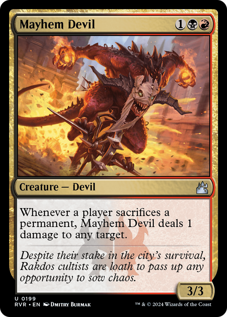 FOIL Mayhem Devil (RVR-199) - Ravnica Remastered - Magic The Gathering - Single Cards