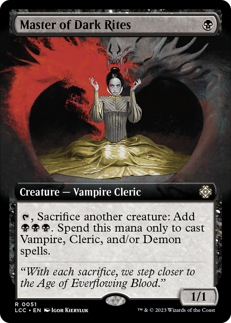 Master of Dark Rites (Extended Art) (LCC-051) - The Lost Caverns of Ixalan Commander - Magic The Gathering - Single Cards