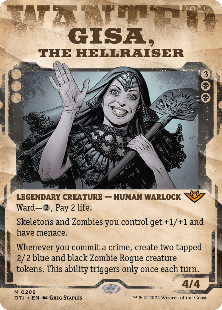 FOIL Gisa, the Hellraiser (OTJ-288) - Outlaws of Thunder Junction - Magic The Gathering - Single Cards