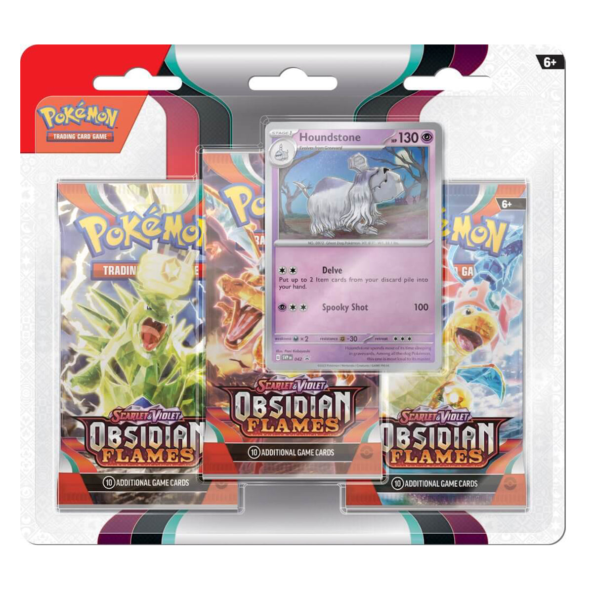 Scarlet & Violet Obsidian Flames Three Booster Blister (Pair) POKEMON TCG - Trading Card Games - 3