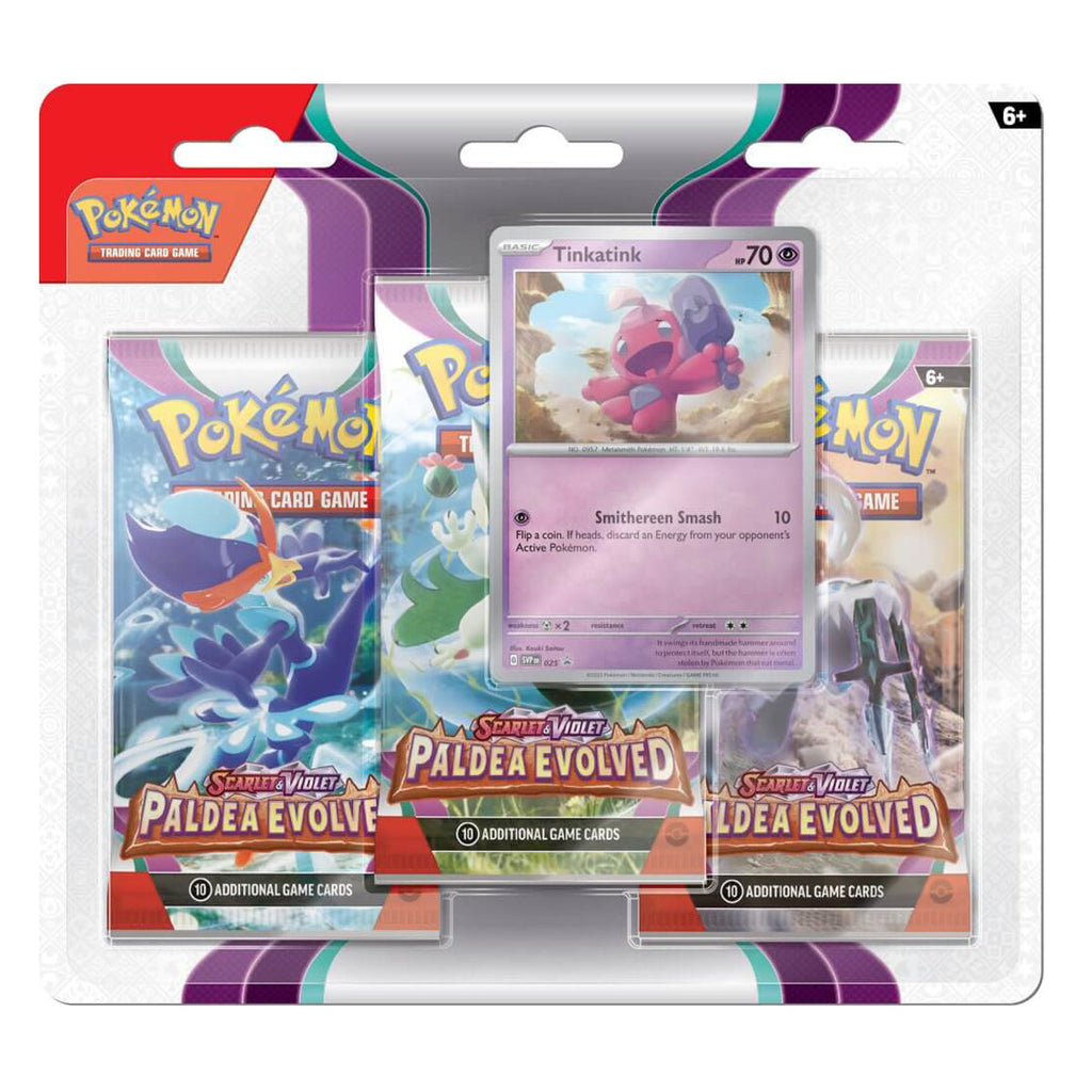 Scarlet & Violet Paldea Evolved Three Booster Blister (Pair) POKEMON TCG - Trading Card Games - 3