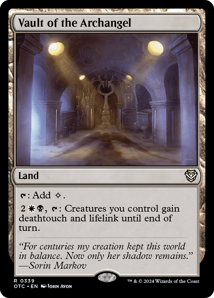 Vault of the Archangel (OTC-339) - Outlaws of Thunder Junction Commander - Magic The Gathering - Single Cards