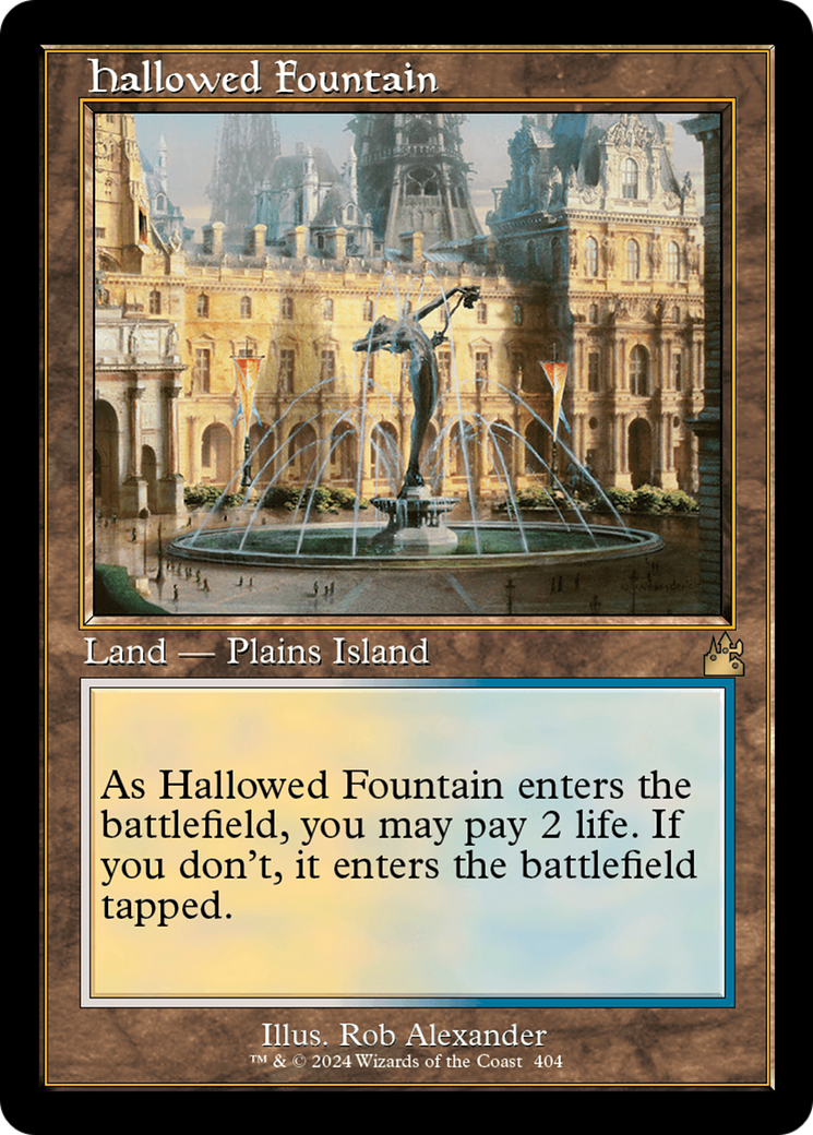 Hallowed Fountain (Retro Frame) (RVR-404) - Ravnica Remastered - Magic The Gathering - Single Cards