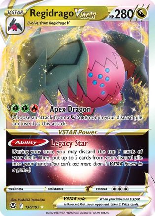 Regidrago VSTAR 136/195 - Pokemon Silver Tempest Holofoil - Single Cards