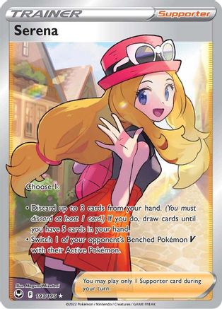 Serena 193/195 - Pokemon Silver Tempest Holofoil - Single Cards