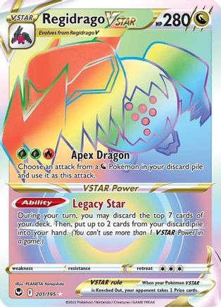 Regidrago VSTAR 201/195 - Pokemon Silver Tempest Holofoil - Single Cards