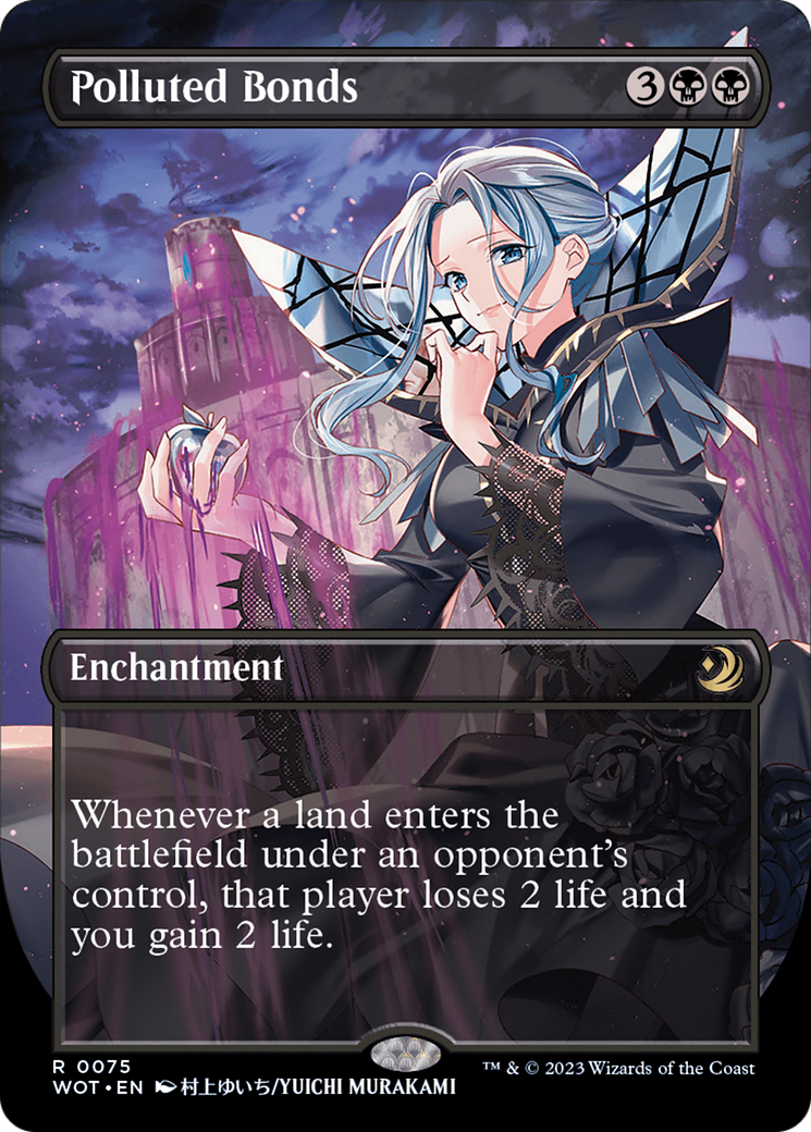 FOIL Polluted Bonds (Anime Borderless) (WOT-075) - Wilds of Eldraine: Enchanting Tales - Magic The Gathering - Single Cards