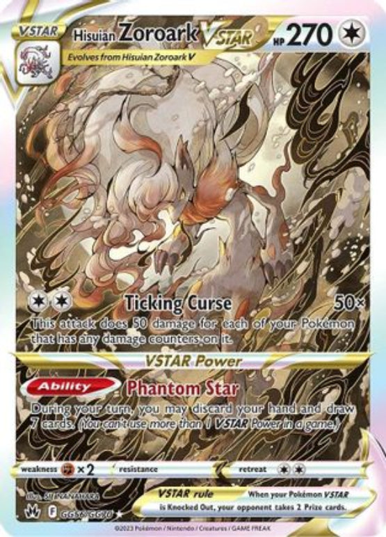 Hisuian Zoroark VSTAR GG56/70 - Crown Zenith Galarian Gallery Holofoil - Single Cards
