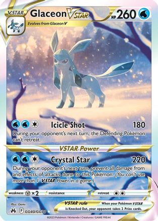 Glaceon VSTAR GG40/70 - Crown Zenith Galarian Gallery Holofoil - Single Cards
