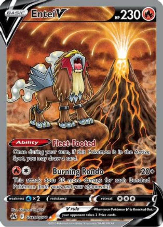 Entei V GG36/70 - Crown Zenith Galarian Gallery Holofoil - Single Cards