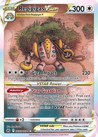 Regigigas VSTAR GG55/70 - Crown Zenith Galarian Gallery Holofoil - Single Cards