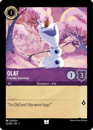 Olaf - Friendly Snowman (52/204) - The First Chapter Cold Foil - Lorcana - Single Cards