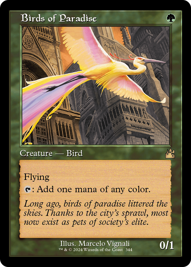 Birds of Paradise (Retro Frame) (RVR-344) - Ravnica Remastered - Magic The Gathering - Single Cards