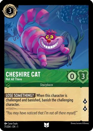 Cheshire Cat - Not All There (71/204) - The First Chapter Cold Foil - Lorcana - Single Cards