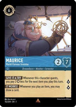 Maurice - World-Famous Inventor (152/204) - The First Chapter Cold Foil - Lorcana - Single Cards