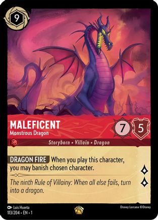 Maleficent - Monstrous Dragon (113/204) - The First Chapter - Lorcana - Single Cards
