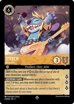 Stitch - Rock Star (23/204) - The First Chapter Cold Foil - Lorcana - Single Cards