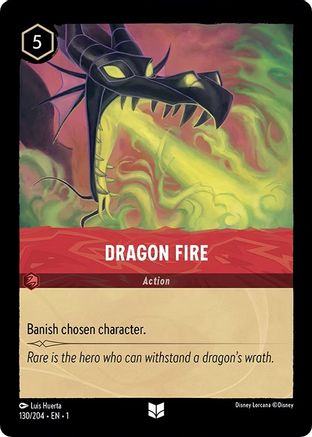 Dragon Fire (130/204) - The First Chapter Cold Foil - Lorcana - Single Cards