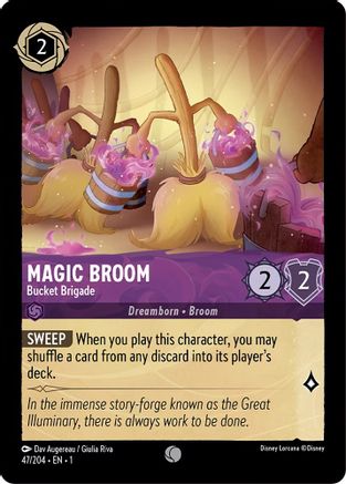 Magic Broom - Bucket Brigade (47/204) - The First Chapter Cold Foil - Lorcana - Single Cards
