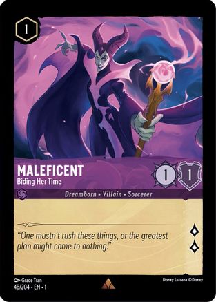 Maleficent - Biding Her Time (48/204) - The First Chapter Cold Foil - Lorcana - Single Cards