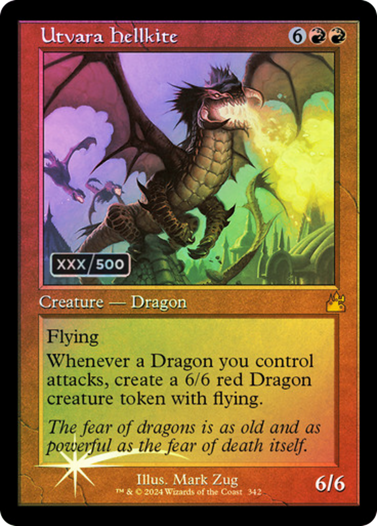 FOIL Utvara Hellkite (Retro Frame) (Serial Numbered) (RVR-342) - Ravnica Remastered - Magic The Gathering - Single Cards