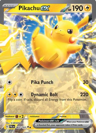 Pikachu ex (063) [SV02] Pokemon SV02: Paldea Evolved - Single Cards