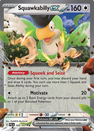 Squawkabilly ex (169) [SV02] Pokemon SV02: Paldea Evolved - Single Cards