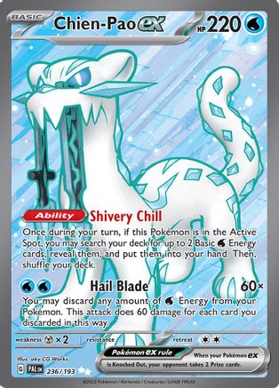 Chien-Pao ex - 236/193 (236) [SV02] Pokemon SV02: Paldea Evolved - Single Cards
