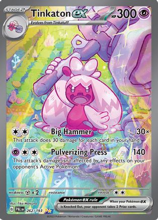 Tinkaton ex - 262/193 (262) [SV02] Pokemon SV02: Paldea Evolved - Single Cards